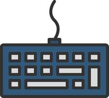 A computer keyboard with a mouse on top vector