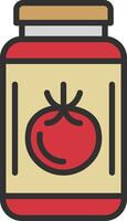 Tomato paste icon illustration design vector