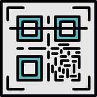 A qr code with a square and a square vector