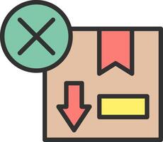 A box with a red arrow and a green arrow vector