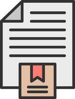A document with a red ribbon on it vector