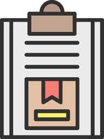A folder with a red ribbon on it vector