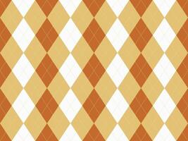 Elegant argyle pattern in warm autumnal hues. Perfect for fallthemed designs, backgrounds, or textile projects. Classic diamond shapes create a sophisticated and timeless aesthetic. vector
