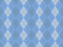 Elegant argyle pattern in soft blue hues. Perfect for backgrounds, textiles, or website designs. Subtle texture and classic style add sophistication. vector