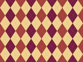 Elegant argyle pattern in warm autumnal tones. Perfect for fallthemed designs, backgrounds, or textile prints. The classic diamond motif evokes sophistication and tradition. vector