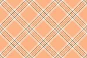 Elegant peach and cream diagonal plaid pattern. Perfect for textile design, wallpaper, packaging, or website backgrounds. This subtle yet sophisticated design evokes feelings of warmth and calmness. vector