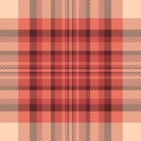 Elegant coral and brown plaid pattern. Perfect for textile design, apparel, home decor, or website backgrounds. This seamless texture offers a sophisticated and timeless aesthetic. vector