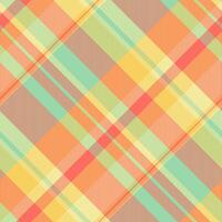 Vibrant pastel plaid pattern, perfect for textile design, website backgrounds, or cheerful branding. The intersecting lines create a dynamic, optimistic feel. vector