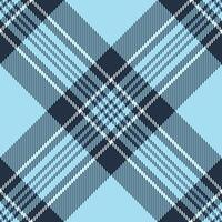 Elegant blue and navy plaid pattern, perfect for textile design, backgrounds, or fashion projects. This seamless design offers a sophisticated geometric texture with a classic yet modern feel. vector