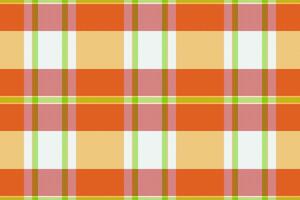 Sample texture pattern plaid, adorable tartan seamless textile. Dimensional fabric background check in red and amber colors. vector