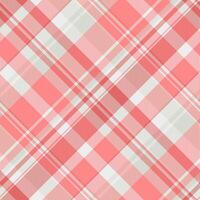 Elegant coral and cream plaid pattern. Perfect for textile design, fashion, websites, or branding. Subtle texture creates a sophisticated, modern feel. vector