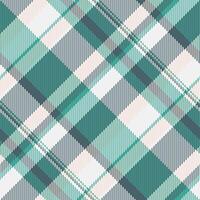 Order background fabric, stroke texture plaid seamless. Decorative tartan pattern textile check in cyan and white colors. vector