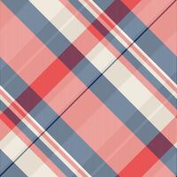 Stylish diagonal plaid pattern in coral, gray, and cream. Perfect for textile design, fashion, or website backgrounds. This vibrant yet subtle texture adds a touch of modern elegance. vector