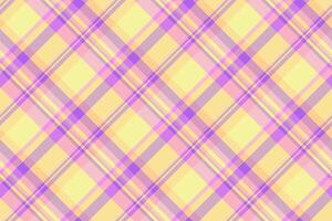 Diamond fabric texture textile, seasonal pattern tartan plaid. Lumberjack background seamless check in light and yellow colors. vector
