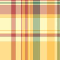 Geometry seamless fabric check, cross plaid textile. Styled tartan background texture pattern in amber and orange colors. vector