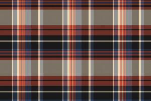 Stripped tartan textile, equal check seamless plaid. Continuity fabric pattern background texture in black and light colors. vector