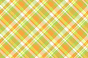 Realistic textile plaid texture, lovely fabric check . Nyc tartan pattern seamless background in yellow and lime colors. vector