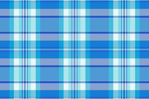 Customer tartan textile plaid, royalty seamless fabric . Trim background check texture pattern in cyan and blue colors. vector