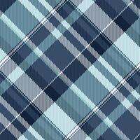 Fancy background fabric, doodle check pattern textile. French texture seamless plaid tartan in blue and light colors. vector