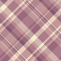 Elegant muted pink and cream plaid pattern. Perfect for textile design, apparel, website backgrounds, or scrapbooking. vector