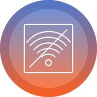 No Wifi Icon Symbol Art vector