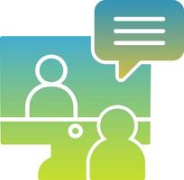 Online Interview Icon Symbol Art vector