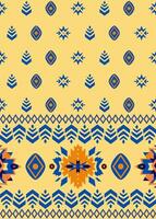 Native tribal fabric with geometric ethnic patterns, perfect for tile and carpet designs vector