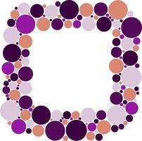 Frame with circles. Purple and beige colors. Empty space for text or picture. vector