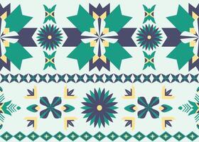 A geometric ethnic pattern adorns Native American fabric, tiles and carpets in a illustration vector