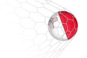 Malta flag soccer ball in net. vector
