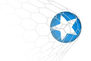 Somalia flag soccer ball in net. vector