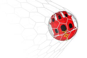 Gibraltar flag soccer ball in net. vector