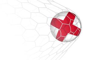Alabama flag soccer ball in net. vector