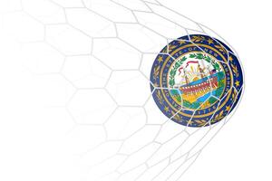 New Hampshire flag soccer ball in net. vector