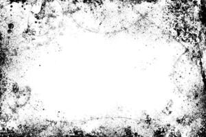 Grunge Abstract Texture. Distressed black frame isolated on white background. Overly old grungy texture. vector