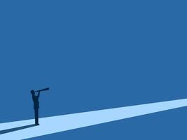 Future ,New opportunity for success , man chooses a new path that is different for opportunities vector