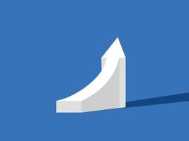 Ambition to Success. aiming to reach the top of the graph vector