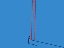 Businessman standing thinking about solving the problem of broken stairs vector