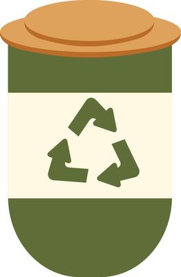 Zero Waste Element with Cartoon Concept.