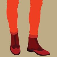 Man in ankle high boots vector