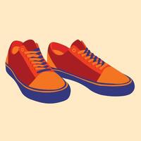 Blue illustration of sneakers vector