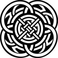 Celtic maze icon in solid style vector