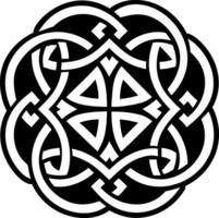 Celtic interlace icon in filled style vector