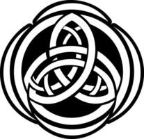 Celtic knot in glyph style vector