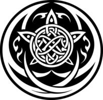 A filled style icon of celtic power symbol vector
