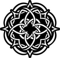 Celtic ornament icon in solid style vector