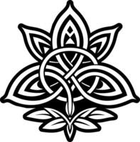 Celtic seedling icon in solid style vector