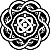 Celtic sign icon in solid style vector