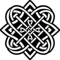A filled style icon of celtic weaving symbol vector