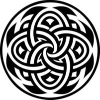 Ornamental knot icon in glyph style vector